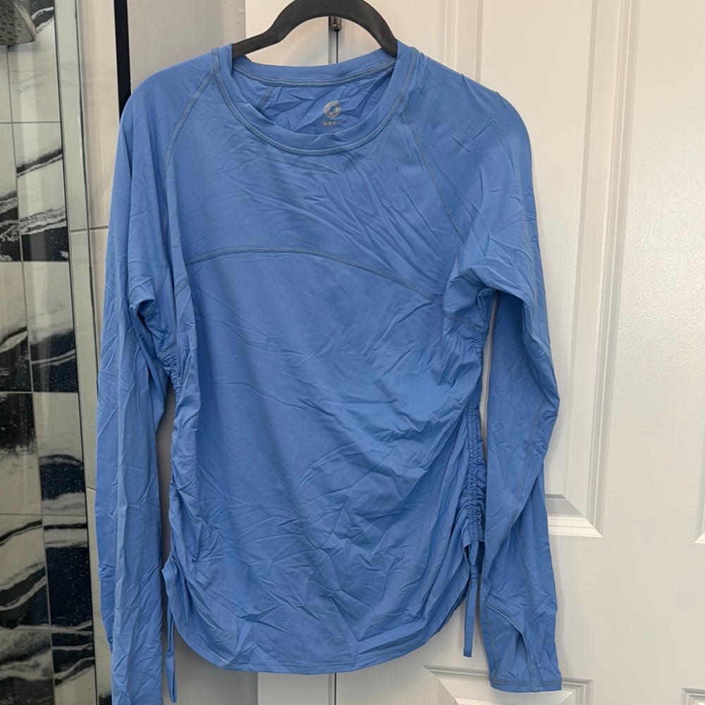Women's Long Sleeve Top - Sky Blue - Picture 2 of 4